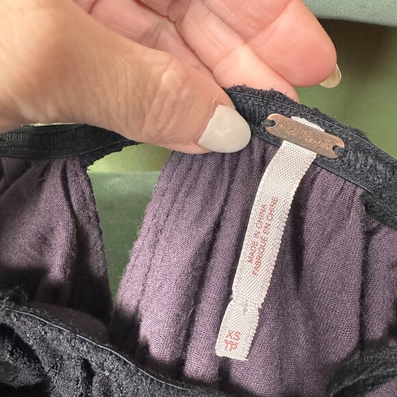 Free People Thalia Lace Black Strapless Romper Size XS - Picture 4 of 5